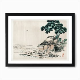 Cottage, Kōno Bairei Art Print