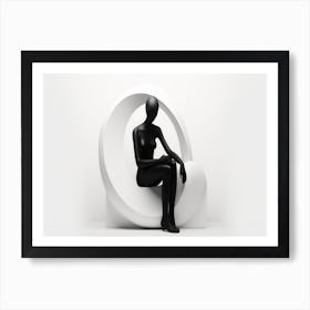 Woman Sitting On A Chair 1 Art Print