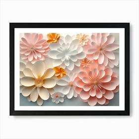 Paper Flowers 63 Art Print