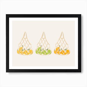 Fruits In Baskets Art Print