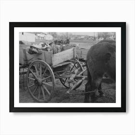 Detail Of Mule Hitched To A Muddy Wagon, Eufaula, Oklahoma By Russell Lee Art Print