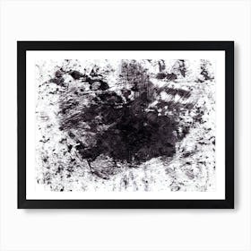 'Black And White' Abstract black paint background. Abstract artwork. Art Print