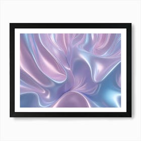 Abstract Image Of Swirling, Flowing Colors In Shades Of Purple, Blue, And Pink, Creating A Fluid And Dynamic Effect Art Print