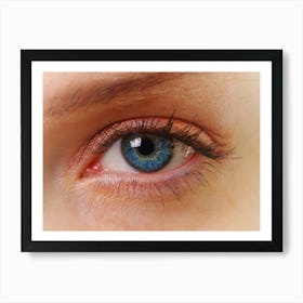 Close Up Of A Blue Eye Art Print