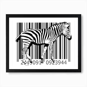 Funny Barcode Animals Art Illustration In Painting Style 030 Art Print