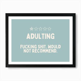 Adulting | Cream and Seafoam Art Print