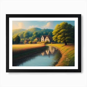 Village In The Countryside Art Print