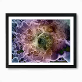 Alcohol Ink Abstraction Purple Mysterious Art Print