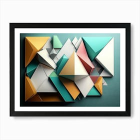 3d Triangles Art Print