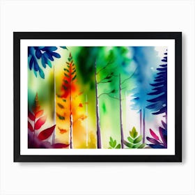 Colorful Forest Art Print