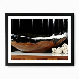 Black And White Bathroom Art Print