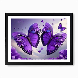 Purple Butterfly Print Wall Art Butterfly Wall Decor, Original Butterfly Art,  Butterfly Painting Print, Nature, Wildlife Beauty, Freedom 