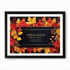 An Exuberant Autumn Sale Banner Adorned With Intricate Designs Revealing An Exciting Juxtaposition (5) Art Print