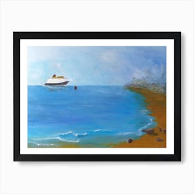 Boat In The Sea Art Print