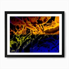 Alcoholic Ink Abstraction Full Moon 1 Art Print