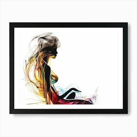 Woman In Yoga Pose 2 Art Print