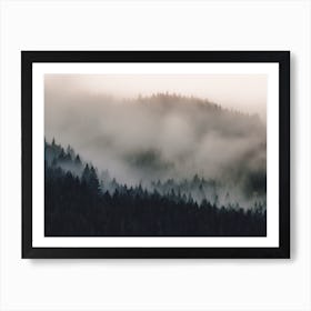 Misty Mountain Forest Art Print
