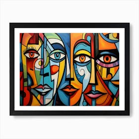 Abstract Of Faces Art Print