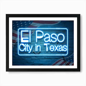 El Paso City In Texas Art Print