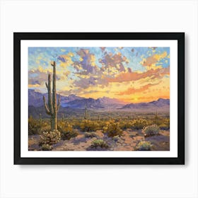 Western Sunset Landscapes Sonoran Desert 2 Art Print