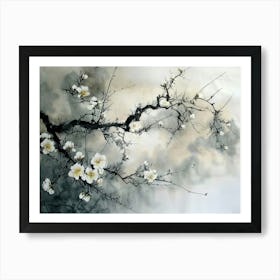 Chinese Flower Painting Art Print