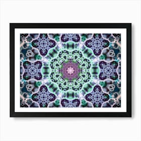 Abstraction Purple Mandala Flower Art Print