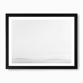 Foggy Day When The Sun Goes Down On Egadi Islands Art Print