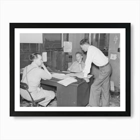 Southeast Missouri Farms, Conference In Construction Office By Russell Lee Art Print