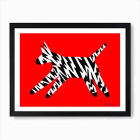 Electric Zebra Art Print