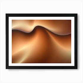 Abstract Image Of Brown Flowing Lines, Creating A Sense Of Movement And Energy Art Print