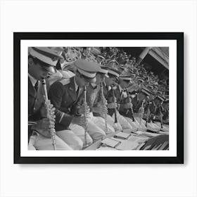 Clarinet Players, Southwestern University Band, National Rice Festival, Crowley, Louisiana By Russell Lee Art Print