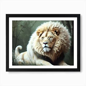 Lion In The Woods 2 Art Print