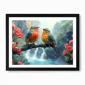 Beautiful Bird on a branch 4 Art Print