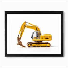 Toy Car Yellow Excavator 2 Art Print