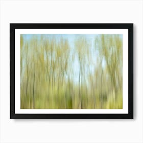 Tree Reflections Abstract Spring Landscape Art Print