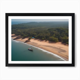 Aerial View Of Beautiful Coastline Of India Art Print