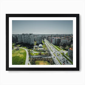 Milan street from above. Milan City Print. Poster italiano. Foto aerea. City Life Milano Art Print