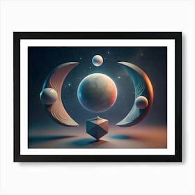 Planets And Moons Poster