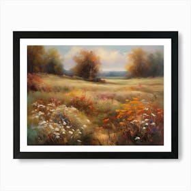 Printable Wall Art, Vintage Landscape, Farmhouse Wall Decorations, Vintage Landscape Oil Painting.10 3 Art Print