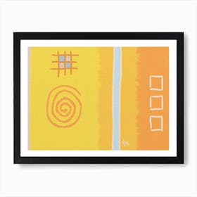 Warm Colorful Orange Fashionable Design Art Print