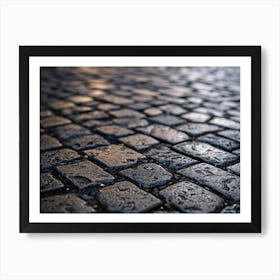 Cobblestones At Dusk Art Print