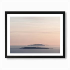 Pastel Color Sunset In The Summer In Sicily Art Print