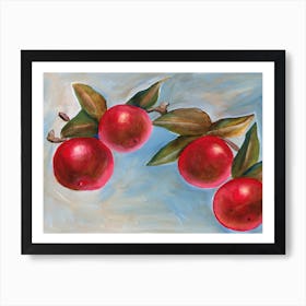 Apples branch Study painting realistic classical figurative academic old masters fine art food kitchen art Art Print