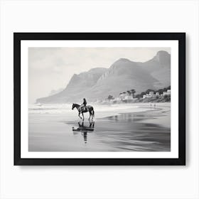 A Horse Oil Painting In Camps Bay Beach, South Africa, Landscape 2 Art Print