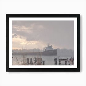 Ship On The Lake Art Print