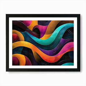 Colorful Art Image Depicting Diferent Colorful Shapes 4 Art Print