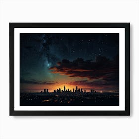 Night Sky Over Chicago Art Print