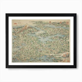 Map Of The Tokaido Road, Katsushika Hokusai Art Print