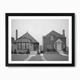 New Houses Built By African Americans In Better Residential Section, Southside Of Chicago, Illinois By Russell Lee Art Print