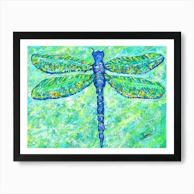 Colorful Dragonfly Art Print